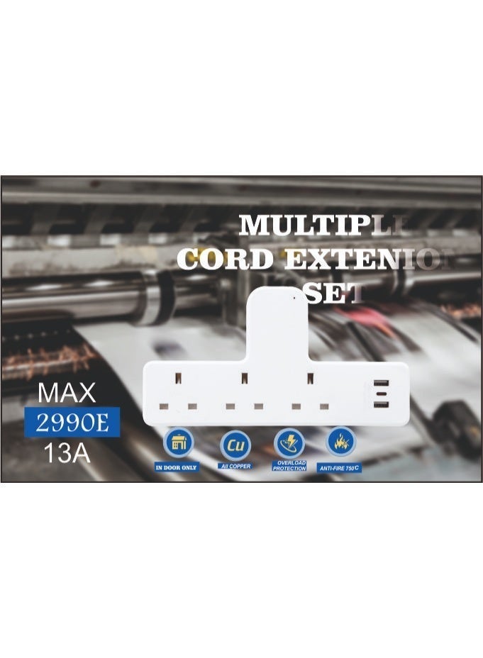 MOVAL Wall Power Extension – 3 Outlets, 2 USB + Type-C Ports, Light Indicator, Compact Safe Design - Image 4